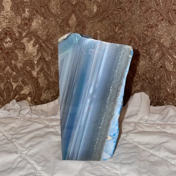 Vintage Blue & Gray Geode Slice agate. - Picture 2 of 6